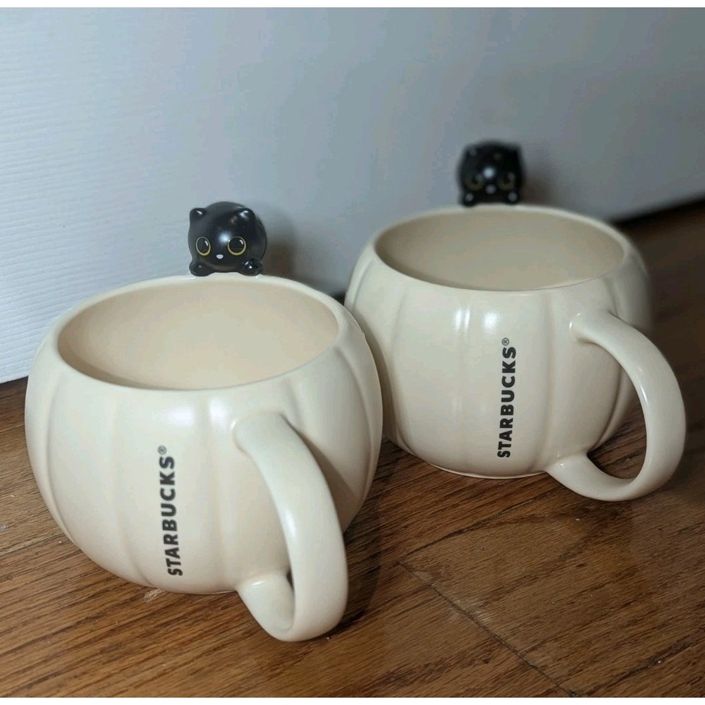 Starbucks Authentic Halloween Mug Black Cat 2026 Limited Edition Set Of 2 Spooky